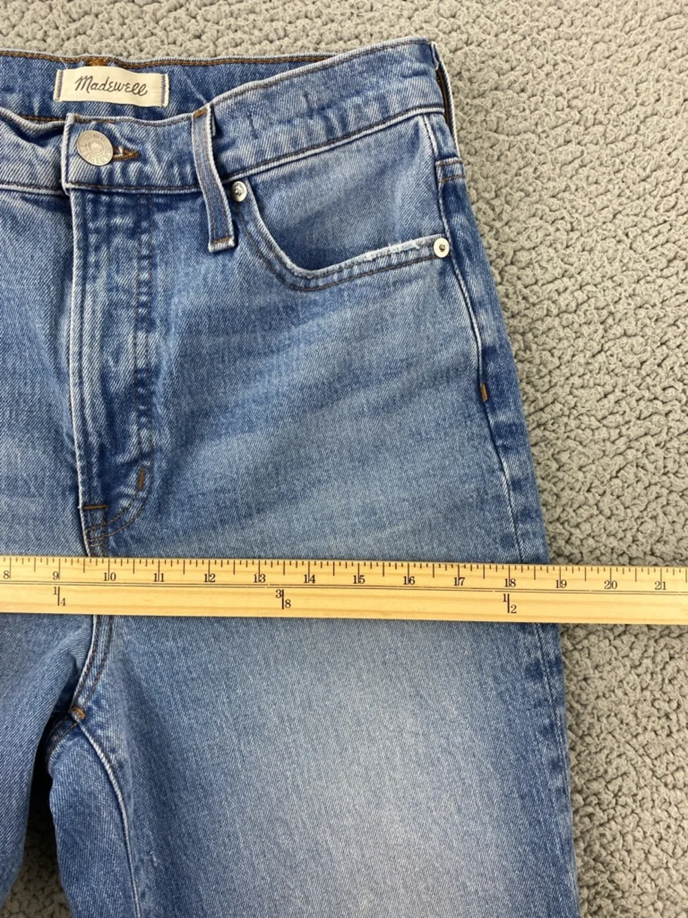 Madewell The Perfect Vintage Wide-leg Raw Hem Slouchy Crop Jean | Size: 28 - Picture 14 of 16